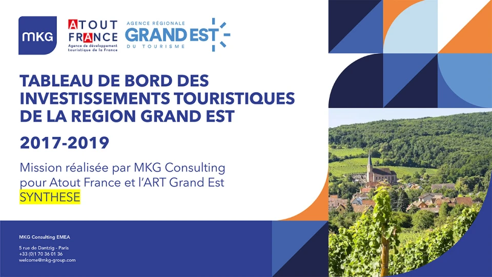 Synthèse du 2ème Tableau de Bord de l’Investissement Touristique dans le Grand Est